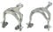 Tektro 900A Road Calipers Brake Set Dual Pivot 72-92mm Nutted Mount, Silver, MH1746