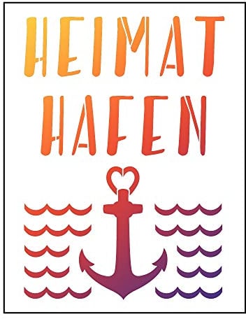 Universal-Schablone A3 - Heimathafen -