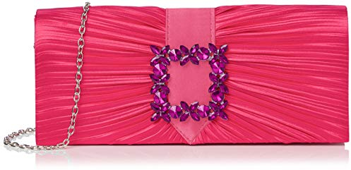 SwankySwans Women's Chloe Clutch Bag, Fuchsia, M UK