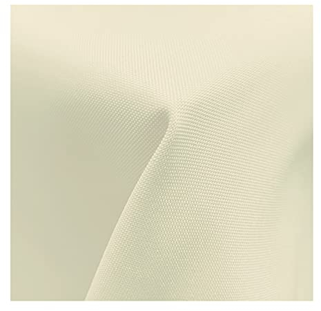 JEMIDI Tischdecke 130 x 220 cm wasserabweisend - Gartentischdecke abwaschbar quadratisch - Outdoor Tischdecke - Tischtuch mit Fleckenschutz - champagne