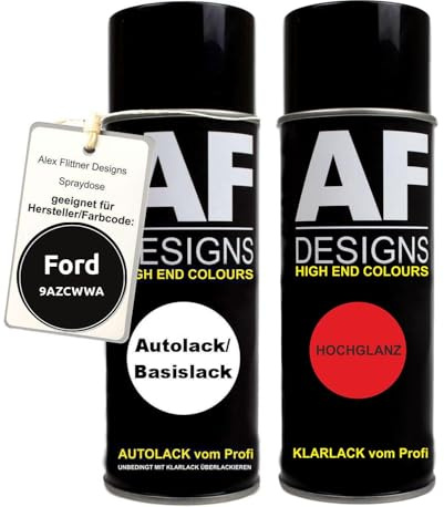Autolack Spraydose für Ford 9AZCWWA Midnight Perl Basislack Klarlack Sprühdose 400ml