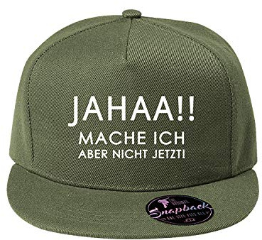 OwnDesigner Jahaa Mache ich Aber Nicht jetzt Cap Unisex Baseball Cap Base Cap - Herren Snapback Cap