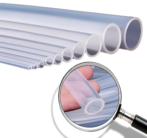 Tuyau alimentaire haute qualité 12mm ID x 16mm OD tuyau souple transparent, 5mètres Résistant aux hautes températures idéal pour transferts alimentaires, bière, eau, huile et autres liquides chimiques