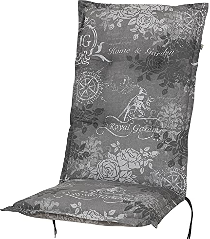 Kettler Polen KETTtex 2384 Auflage Hochlehner Bali grau Rosen Royal Garden 120x49x8 cm Sitzpolster
