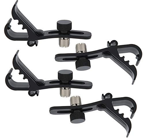Morsetto antiurto per batteria, clip per microfono a batteria da 4 pezzi Morsetto per microfono a batteria semplice e conveniente Supporto per montaggio regolabile per la casa per il club