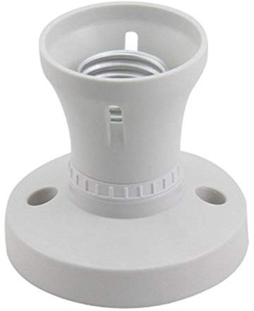 DASNTERED E27 Light Bulb Holder, Lamp Bases Screw Cap Plug, Wall Adapter Converter Socket Light Bulb Holder, Oblique/Straight Socket for Ceiling Pendant E27 Fitting(Straight Socket)