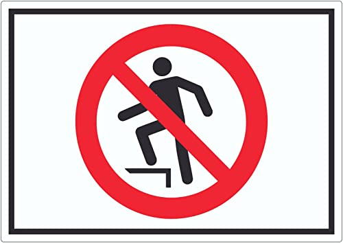 Aufsteigen verboten Symbol Aufkleber A6 (105x148mm)