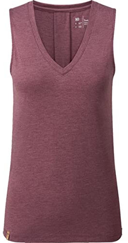 tentree Womens Treeblend V-Neck Tank, L, Crushed Berry