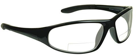 proSPORT Bifokale Sonnenbrille, Lesegerät, Sicherheit für Herren und Damen, Sport, Rauch, klar, gelb, blau, lichtblockierende Gläser, farblos, Medium