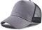 Baseballcap Meshcap Kappe 5 Panel Mesh Kappe Breathable Verstellbar Baseballmütze Truckercap für Herren und Damen (Grau Schwarz)