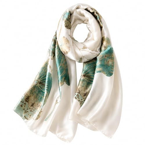 MAIRY Womens Scarf Satin Silk Feeling Lightweight Shawl Wraps Infinity Scarves SL-M06