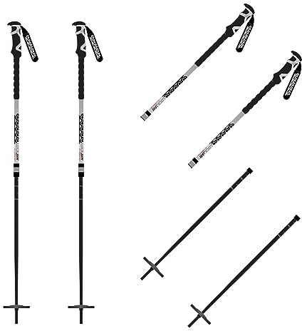 K2 Skis Unisex – Erwachsene Skistock Lockjaw ALU-Eva, Silver, 10G3031