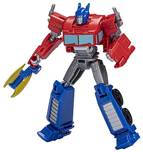 Transformers Toys EarthSpark Warrior Class Optimus Prime, 12.5-cm Action Figure, Robot Toys for Children Aged 6 and Up