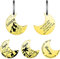 YEHANTI Hundemarke Personalisiert, Hundemarke mit Gravur, Edelstahl Hunde Anhänger Hundemarken mit Verschiedenen Mustern, Erkennungsmarken für Hund und Katze (L, Gold)