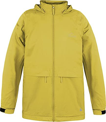normani Kinder Softshelljacke Regenjacke mit Fleecefutter für Jungen und Mädchen - Wasserdichte, Winddichte Jacke mit 3M™ Scotchlite™ Reflektoren Farbe Gelb Größe L/146-152
