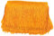 20cm x 2m Fransenborte Fransenbordüre Fransenband Dekoband Tanzfransen Schnittfranse Seide Quaste Fransen-Borten Bänder zum Nähen,DIY Basteln,Kleidung Dessous Kostüme Vorhänge Dekoration,Orange C