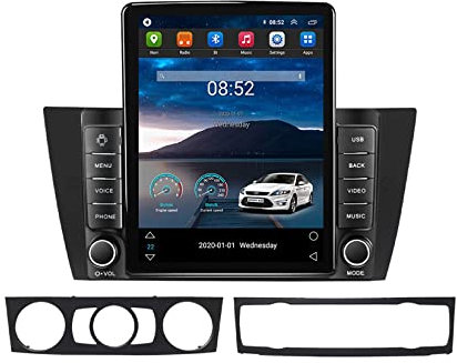 Android 11 Autolink Auto Radio Stereo GPS Navigation Fits per BMW 3 Series E90 E91 E92 E93 Autoradio 2 DIN 9.7 Pollice Touch Screen Supporto WiFi Bluetooth GPS NAV USB Telecamera di Backup (Color : T