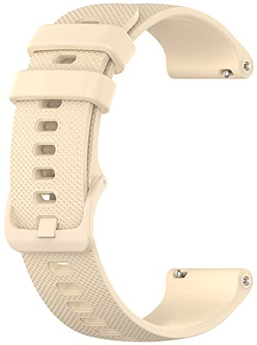 Kobmand Schnellwechsel-Armband,18mm 20mm 22mm Silikon Uhrenarmbänder für Garmin Ersatzarmband Uhr Damen & Herren (22mm, Beige)