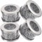 ＣＨＡＭＥＥＮ 4 Stück Diamant Glas Serviettenhalter Edelstahl Kristall Serviettenringe Tuchhalter Serviettenschnallen Party Silber