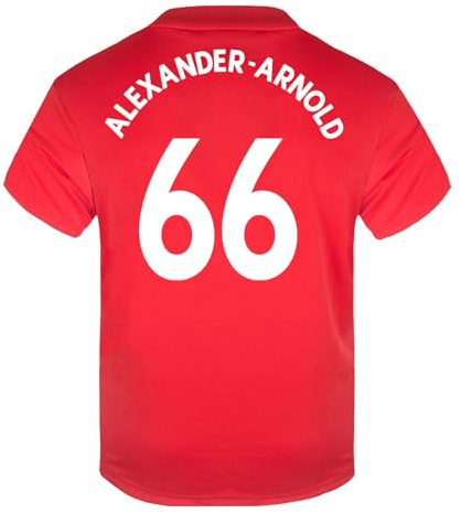 Liverpool FC Boys Alexander-Arnold 66 Poly T-Shirt Red White 6-7 Years
