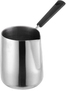 WyldSenc Olla para hacer velas, 1000 ml, jarra de acero inoxidable 304 para hacer velas, crisol de fundición de color plateado con diseño antigoteo