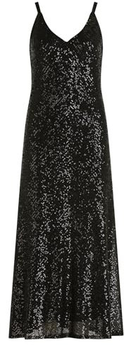 Vera Mont Damen Abendkleid mit Pailletten 34, Schwarz