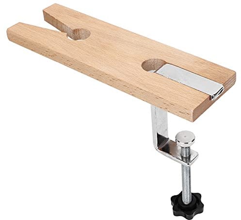 Banco da Lavoro per Gioielli con Morsetto Regolabile, Tavolo in Legno Professionale per Strumenti di Lavorazione