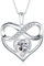 NONNYLLEI Kette Damen Herzkette Schmuck Herz Anhänger Weihnachten Muttertags Geschenk Valentinstag Jubiläum Hochzeit Geburtstag Frau Freundin Mama