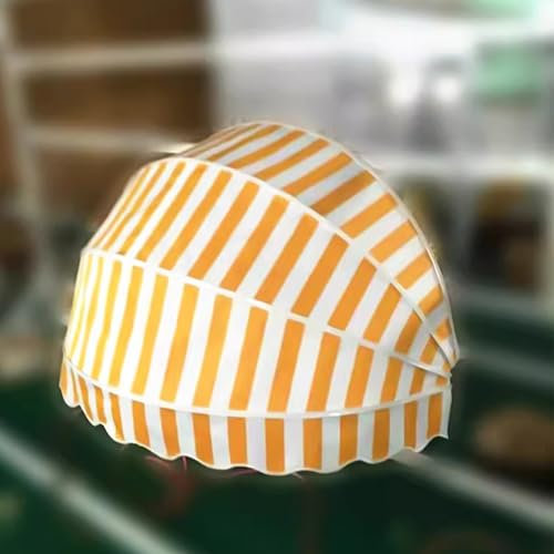 Tenda Cappottina da Sole per Esterno,Tenda a Ventaglio da Balcone Pieghevole,Tessuto per Tende da Sole,Tettoia per Porta,UV Protezione Solare Antipioggia,con Raccordi (50cm/20in,Yellow White)