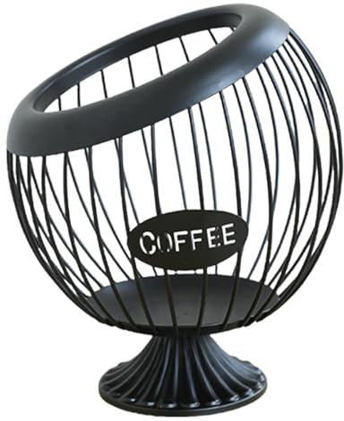 Kixolazr Espresso Pod Holder - Espresso Pod Holder & Coffee Pod Organizer | Sturdy Metal Coffee Cup Basket, Tidy Up Your Coffee Station Elegant Metal Wire Organizer