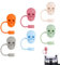 6pcs Skull Straw Covers, Aperture 0.39in Straw Toppers Premium Silicone Halloween Theme Cute Skull Shape Cup Accessories Compatible with Stanley Cup 30&40 oz Glass