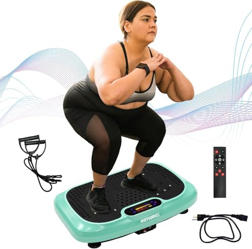 HOTWAVE Vibration Plate Exercise Machine for Lymphatic Drainage, Power Vibrating Plates Platform for Weight Loss - Whole Body Shaker Vibration Plate Machine Home Gym Shaping Fitness Workout