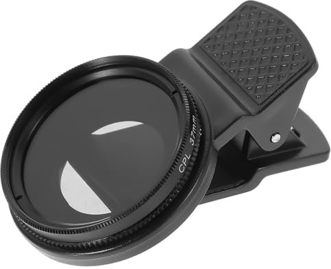 KITANDOVE Obiettivo Cpl Per Telefono 37 Mm Filtro Polarizzatore Circolare Riduce Luce E Otturatore Per Fotografie Movimento Portatile E Staccabile