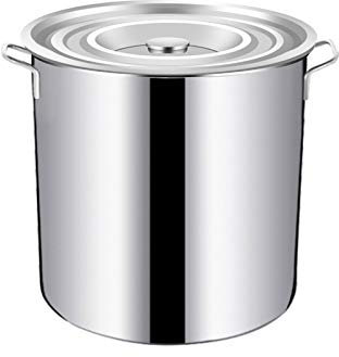 OLSKFUH 16 Pentola per Brodo in Acciaio Inossidabile Sicura per Induzione, Pentola per Brodo Spessa Migliorata per La Produzione di Birra Pentola per Brodo Grande in Acciaio Inossida,30 * 30cm