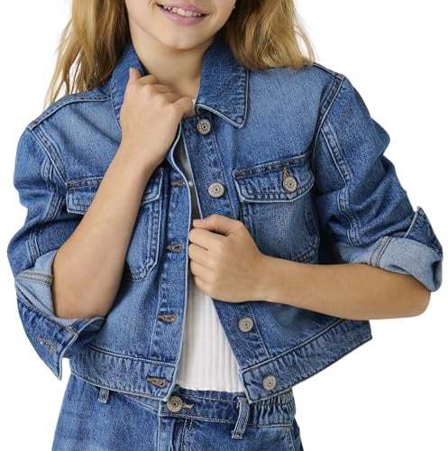 Kids ONLY Damen Koglumi Ls Jacket DNM PIM Noos, Medium Blue Denim, Numeric_128