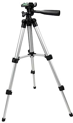 KONTONTY Trépied Dappareil Photo Multifonction À Fixation Rapide en Alliage Daluminium Argenté