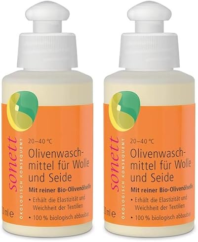 Sonett Olivenwaschmittel für Wolle und Seide, 120 ml (Packung mit 2)