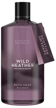 Scottish Fine Soaps Wild Heather Bath Soak 500ml – Relaxing Bubble Bath Soak with Vitamin E and Heather Extract