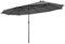 GYMAX Ombrellone Doppio da Giardino, 470 x 280 cm, Ombrellone Rettangolare Grande, con Manovella Facile da Aprire e Chiudere, Ideale per Piscina, Patio, Terrazzo (Grigio Antracite)