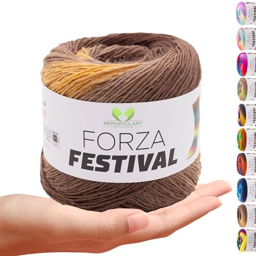 MeriWoolArt® Sockenwolle 4-fädig – 100g Merino Wolle Garn zum Stricken & Häkeln, 75% Schurwolle (superwash), 25% Polyamid, 420m – Ideal für Socken für Herren und Damen, Pullover & Cardigans