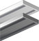Garduna 240cm | silber | Gardinenschiene Vorhangschiene| Aluminium | 1- oder 2-läufig