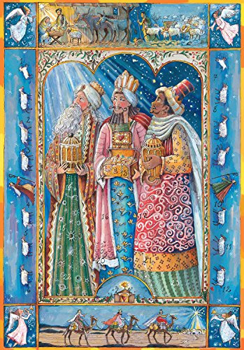 Coppenrath-Adventskalender, Motiv: Die 3 Weisen, traditionelles, religiöses Motiv mit Weihnachtsgeschichte (evtl. nicht in deutscher Sprache)