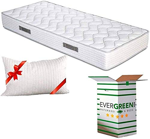 EVERGREENWEB - Matratze 90x190 Hoch 20 cm + 1 VISCOSCHAUM Kissen KOSTENLOS aus Memory Foam Flocken, Orthopädische Kaltschaummatratze Härtegrad H2 H3 FoamMED, Atmungsaktive, Hypoallergene, Ergonomische