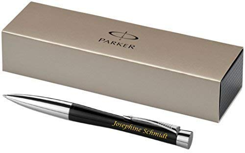 Exklusiver PARKER Kugelschreiber Modell URBAN inkl. Gravur Lasergravur graviert neu (schwarz)
