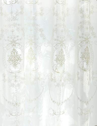 Lactraum Vorhänge Wohnzimmer mit Ösen Weiß Transparent Bestickt Vintage Klassische Voile (Normal) 200 x 245cm