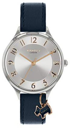 Radley Saxon Road Ladies Navy Leather Strap Two Tone Over Sized Numbers Watch RY2965