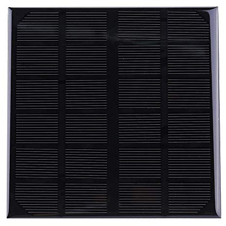 Panneau Solaire Monocristallin, 3W 6V Extérieur Étanche DIY Kit De Chargeur De Batterie Solaire, Mini Cellule Solaire Stratifiée Epoxy avec Sortie Dc5521 pour Téléphone LED (14.5Cmx14.5Cm)