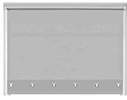 Optimal Products Roller Blinds Easy Fit Trimable Home Office Window Square Eyelet Fabric Blind 160cm Drop (Silver, 60 x 160 cm)