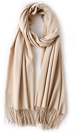 Sawekin Damen XXL Schal Halstuch/Poncho kariert quadratisch Karo schal Herbst/Winter Warmer Schal (G-Beige)