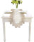 Daesar Tischläufer Abwaschbar 40x220, Tischläufer Hochzeit Modern mit Blumen Muster Beige Tischdekoration Tischdecke Outdoor